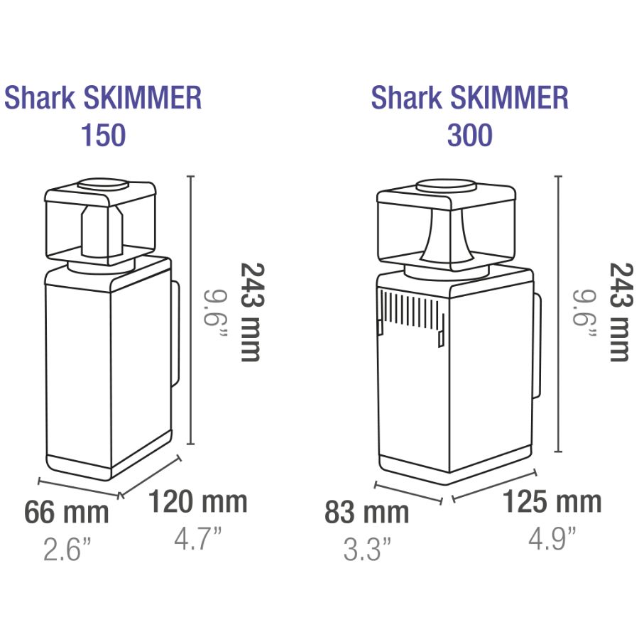 Dimensiones Shark Skimmer Sicce